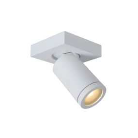 Lucide Taylor - spot en saillie 1L - 10 x 10 x 12,5 cm - 5W LED dimmable inclus - dim to warm - IP44 - blanc