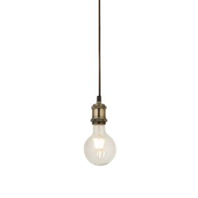 Searchlight Suspension - lampe suspendue - Ø 9,8 x 150 cm - laiton antique