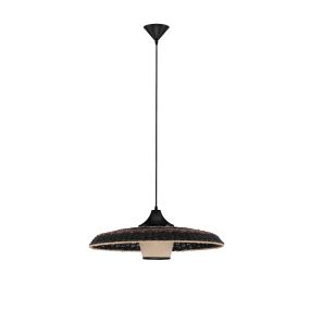 Nova Luce Capa - lampe suspendue - Ø 61 x 200 cm - naturel, noir et marron