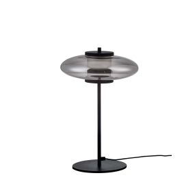 Nova Luce Ballet - lampe de table - Ø 26 x 40 cm - 8W dimmable LED inclus - noir sablé et gris fumé
