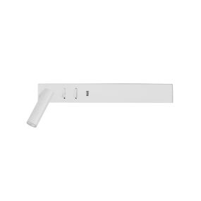 Nova Luce Vida - applique murale avec interrupteur et chargeur USB - 35 x 10 x 8 cm - 5W + 3W LED inclus - blanc sable