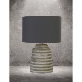 Searchlight Liana - lampe à poser - Ø 30 x 43 cm - gris