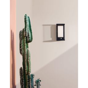 Nova Luce Bay - Applique d'extérieur avec capteur solaire et interrupteur - 12,6 x 8,3 x 25,2 cm - 1,5W dimmable LED inclus - IP65 - anthracite