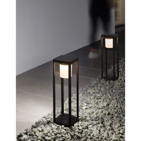 Nova Luce Loveto - lampadaire portable avec capteur solaire - 14,5 x 14,5 x 50 cm - 1,5W dimmable LED inclus - IP65 - anthracite