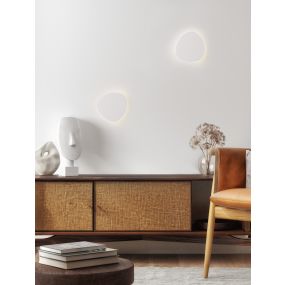 Nova Luce Atena - applique murale - 15,3 x 14,7 x 3,5 cm - 6W LED inclus - blanc sablé