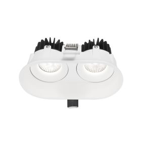 Nova Luce Lazio - spot encastré - 168 x 90 mm, 160 x 82 mm taille d'encastrement - IP54 - blanc