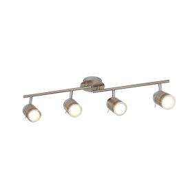 Searchlight Samson - projecteur de surface 4L - 79 x 13 x 19,5 cm - IP44 - argent satiné