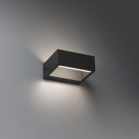 Faro Alp - applique murale - 15 x 13 x 6 cm - 8W LED inclus - IP54 - gris foncé