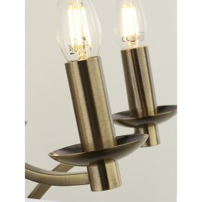 Searchlight Ascot - lustre - Ø 88 x 150 cm - laiton antique