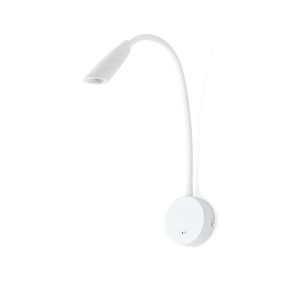 Faro Boken - applique murale avec interrupteur - 5 x 46 cm - 3W LED inclus - blanc mat