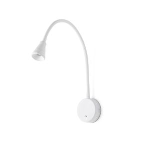 Faro Bell - applique murale avec interrupteur - 4 x 50 x 4 cm - 3W LED inclus - blanc mat