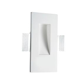 Nova Luce Cirocco - applique encastrée - 17 x 8 cm - crépi blanc