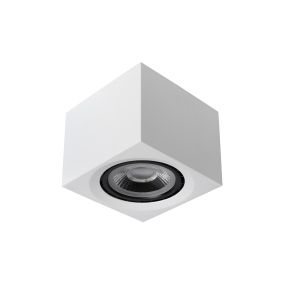 Lucide Fedler - spot en saillie - 12 x 12 x 8,5 cm - 12W LED dimmable inclus - dim to warm - blanc