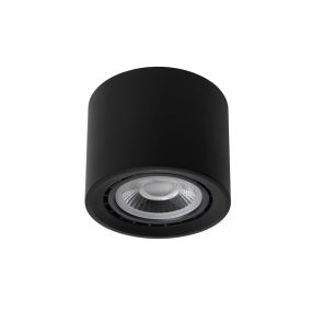 Lucide Fedler - spot en saillie - Ø 12 x 8,5 cm - 12W LED dimmable inclus - dim to warm - noir