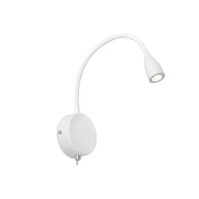 Faro Loke - applique murale avec interrupteur - 3 x 32 cm - 3W LED inclus - blanc mat