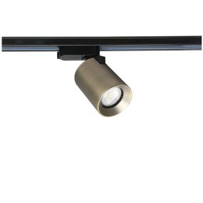 Artdelight Megano - spot sur rail pour rail monophasé - Ø 7 x 13 cm - bronze antique