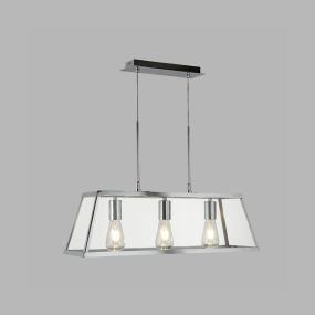 Searchlight Voyager - lampe suspendue - 65 x 20 x 100 cm - chrome