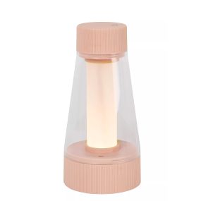 Lucide Lorali - lampe de table rechargeable - Ø 7,7 x 16 cm - 1,2W LED avec fonction dimmer incluse - IP44 - rose