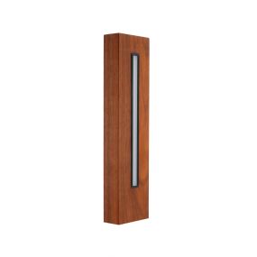 Roi Du Luminaire Padouk Line S - borne jardin - 4 × 8,8 × 35 cm + pied 15 cm - 2,4W dimmable LED inclus - IP65 - padouk