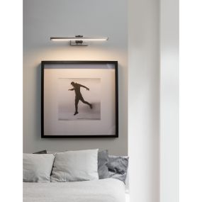 Nova Luce Marnell - applique murale - 37,6 x 20,5 x 5,5 cm - 12W LED inclus - nickel