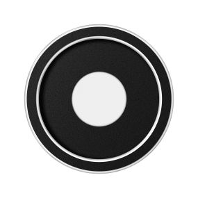 ETH Loïs - plafonniers - Ø 23 x 6 cm - 3 niveaux de gradation - 15W LED inclus - IP44 - noir
