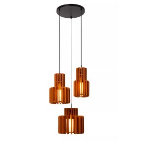 Lucide Rollo - lampe suspendue - Ø 50 x 150 cm - terre cuite