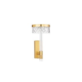 Nova Luce Bion - applique murale - Ø 14,8 x 28 cm - 8W LED inclus - laiton doré