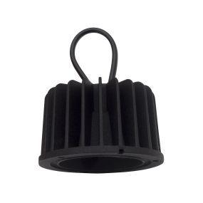 Nova Luce Cob - Module LED - Ø 6,3 x 3,8 cm - 10W LED inclus non-dimmersible - IP44 - noir - couleur de lumière blanc chaud