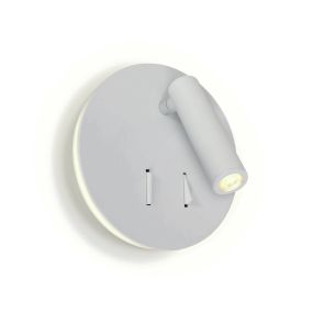 ONE Light Reading Spots - applique murale avec interrupteur - Ø 14,8 x 3,2 cm - 3W + 5W LED inclus - blanc