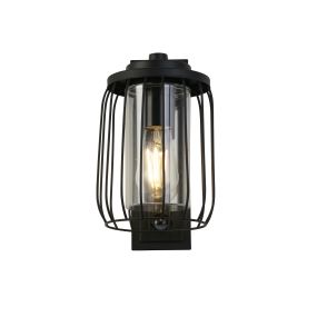 Searchlight Reed - Applique d'extérieur avec capteur PIR - 26 x 39 cm - IP44 - noir