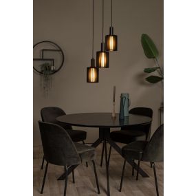 Lucide Lambres - lampe suspendue - Ø 40 x 164 cm - noir