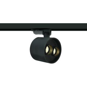 ONE Light Dark Light Tubes - spot sur rail - système de rail triphasé - Ø 9 x 7,3 cm - 12W LED inclus - noir