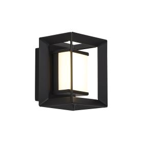 Searchlight Chaplin - applique murale - 8 x 10 cm -1,7W LED inclus - IP44 - noir mat