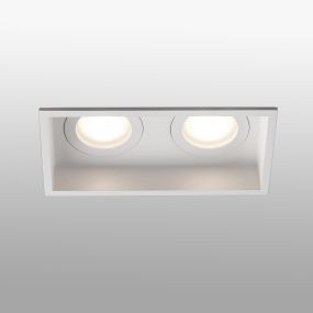 Faro Hyde - spot encastré - 89 x 89 mm, 165 x 83 mm taille d'encastrement - IP44 - blanc mat