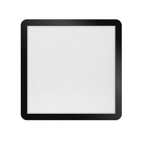 ETH Anne Square - plafonnier - 40 x 40 x 2,7 cm - 3 niveaux de gradation - 24W LED inclus - IP44 - noir