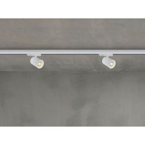 ONE Light Shop PRO - spot sur rail - système de rail triphasé - Ø 10 x 14,1 cm - 40W LED dimmable inclus - blanc - couleur de lumière blanche