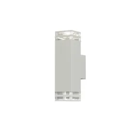 Konstsmide Pollux - applique murale d'extérieur - 7,5 x 11,5 x 27,5 cm - IP44 - blanc