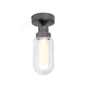 Faro Brume - plafonnier - Ø 8 x 23 cm - 3W LED inclus - IP44 - anthracite
