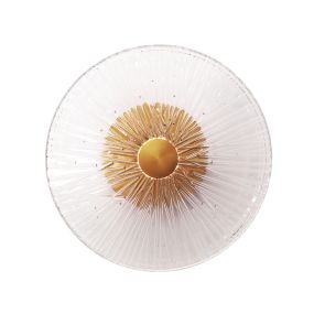 Maxlight Allure - applique murale en saillie - Ø 28 x 11 cm - 5W LED inclus - or avec verre clair