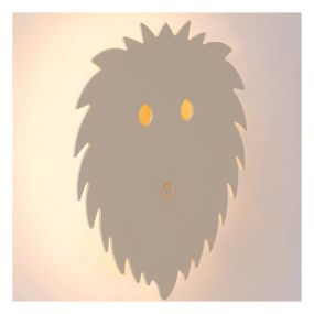 Lucide Charlie Lion - applique murale - 20 x 4,2 x 20 cm - 7W LED dimmable inclus - beige