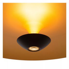Lucide Kenneth - lampe suspendue - Ø 60 x 170 cm - 16W LED dimmable inclus - noir et or mat
