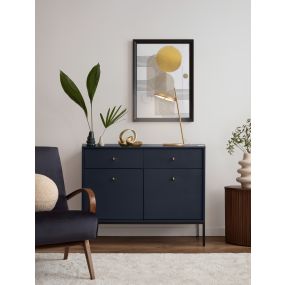 Nova Luce Flute - lampe de table - Ø 20 x 53 x 28 cm - 18W dimmable LED inclus - or sablé