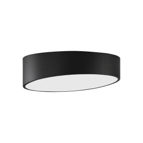 Nova Luce Maggio - plafonnier - Ø 50 x 12 cm - 60W LED inclus - noir sable et blanc mat
