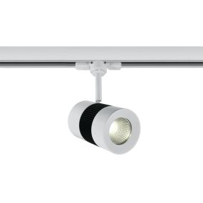 ONE Light COB Track Spots - spot sur rail avec COB LED - système de rail triphasé - Ø 8 x 13,2 cm - 15W LED inclus - blanc - couleur de lumière blanc chaud