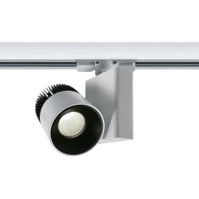 ONE Light COB Dark Light - spot sur rail - système de rail triphasé - Ø 8,1 x 11,2 cm - 20W LED inclus - blanc - couleur de lumière blanche