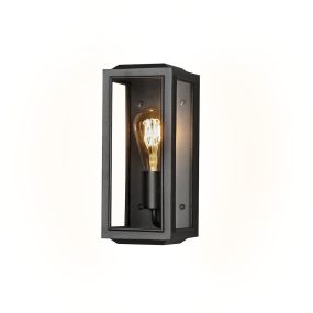 Konstsmide Carpi Mini – applique murale extérieure – 12,5 x 15 x 30 cm – IP44 – noir