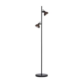 Lucide Damian - lampadaire - 140 cm - brun rouille