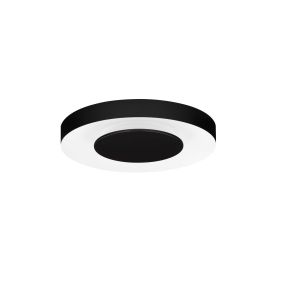 Nova Luce Pada - plafonnier - Ø 40 x 5 cm - 25W dimmable LED inclus - noir sablé et blanc