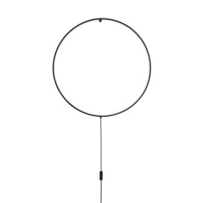 Nova Luce Ring - applique murale - Ø 45 x 2 cm - 18W LED dimmable inclus - noir sable