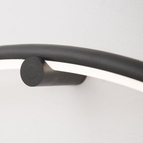 Nova Luce Ring - applique murale - Ø 45 x 2 cm - 18W LED dimmable inclus - noir sable